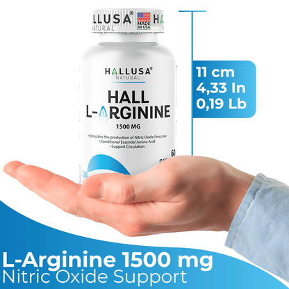 L-Arginine Nitric Oxide Supplement - 60 Caps for Heart & Athletic Health