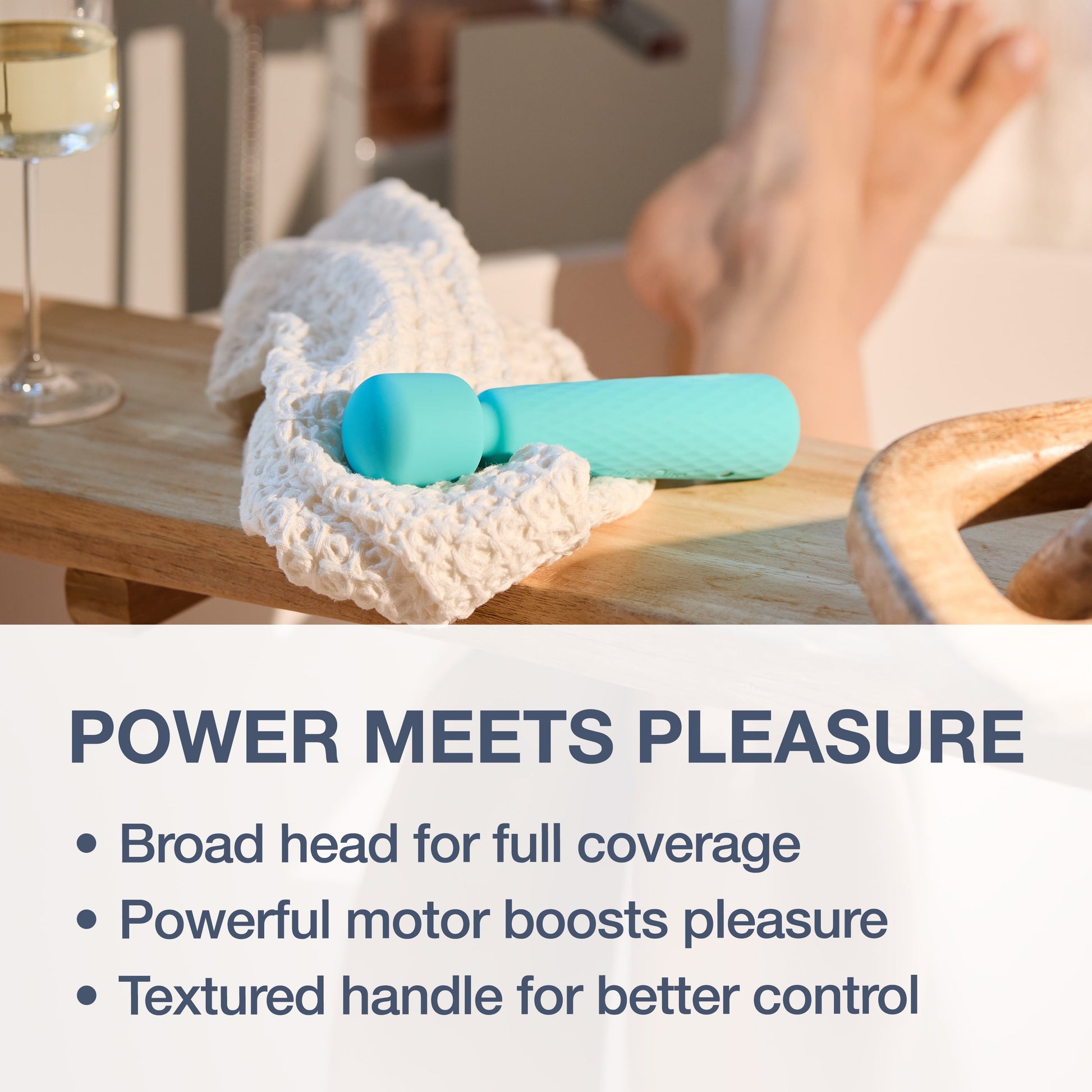 Vibrating Soft Touch Wand, 10 Vibration Settings, Waterproof