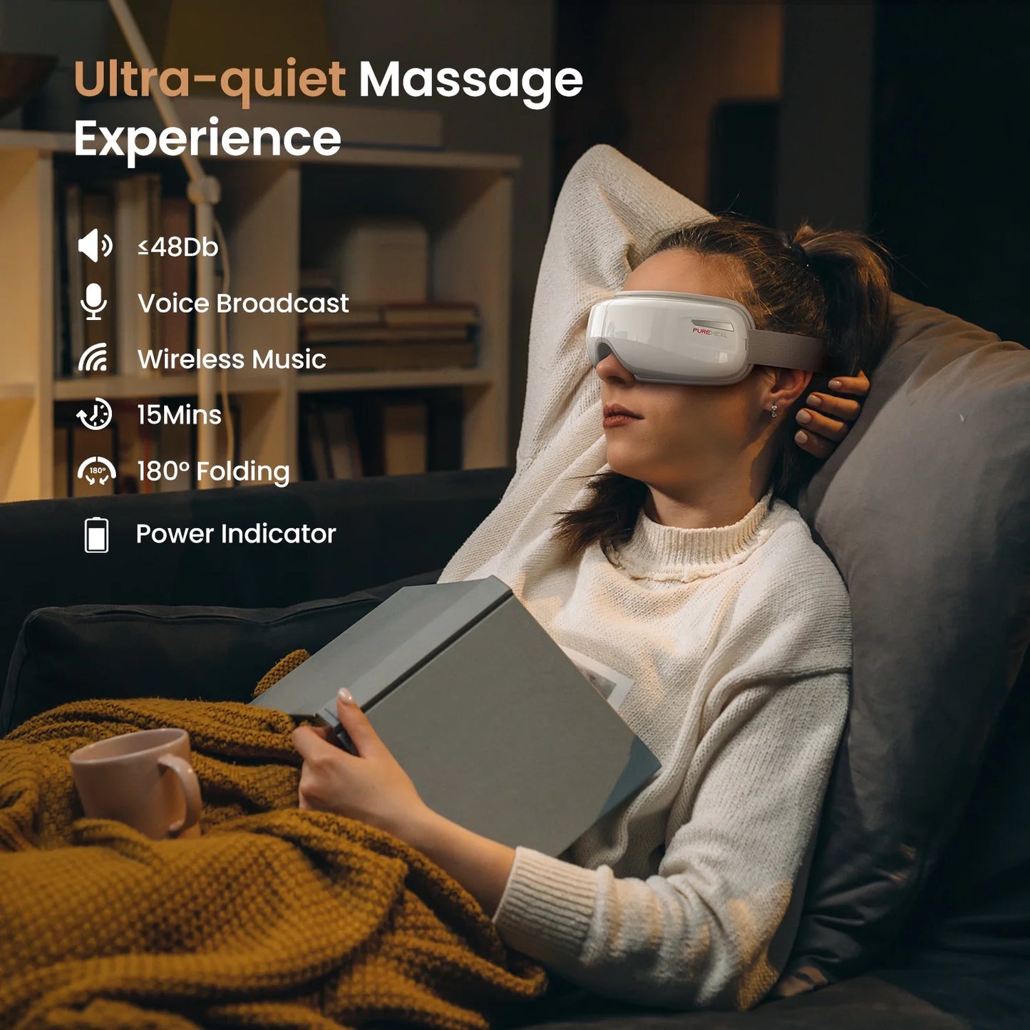 Heated Eye Massager with Air Compression, FSA HSA Eligible, Birthday Gifts Eye Mask for Relax, Reduce Strain