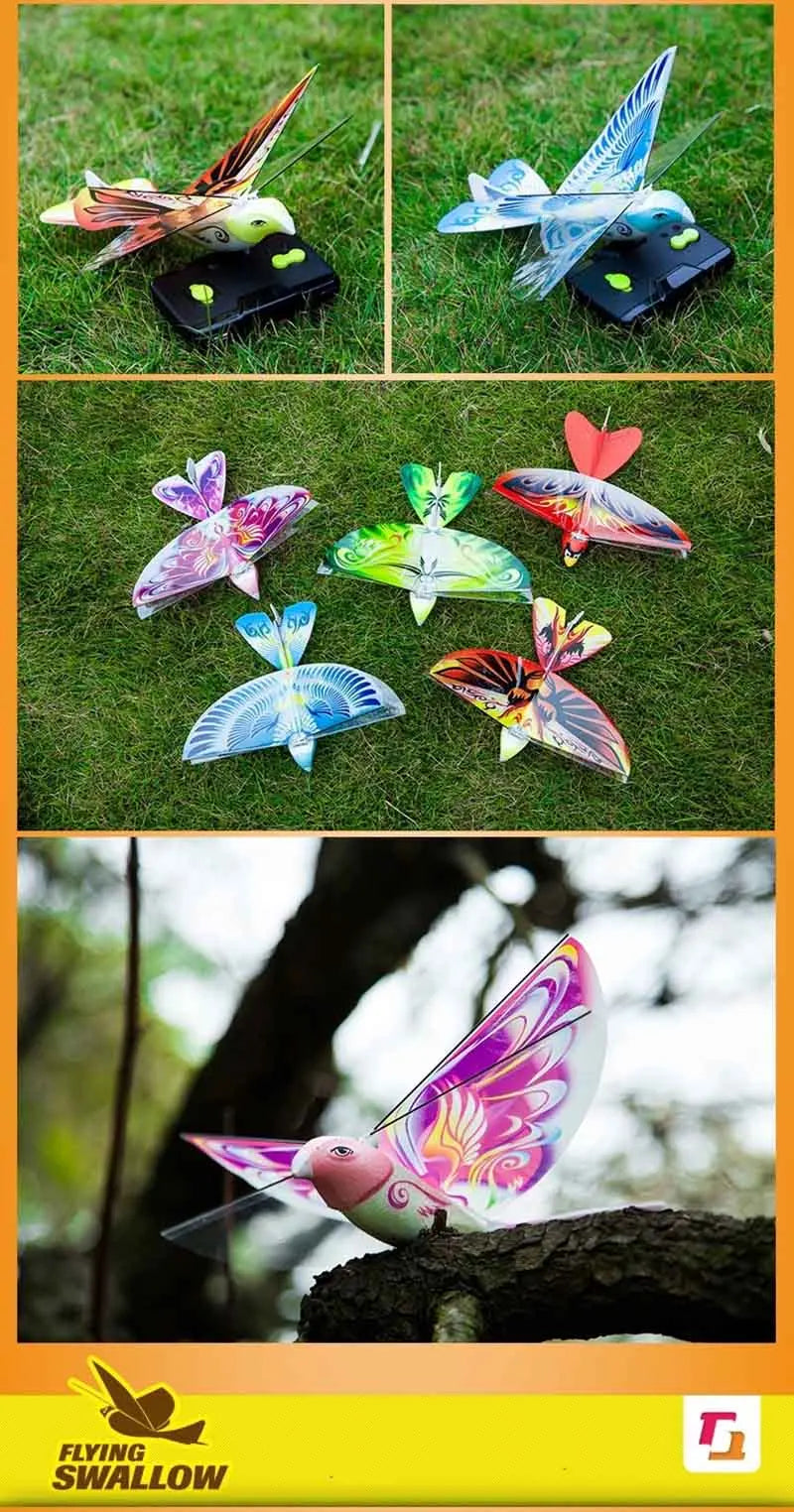 2.4GHz RC Plane RC Bird Remote Control Toys E-bird Flying Electronic Birds Mini RC Drone Toys for Birthday Gifts Boys Girls