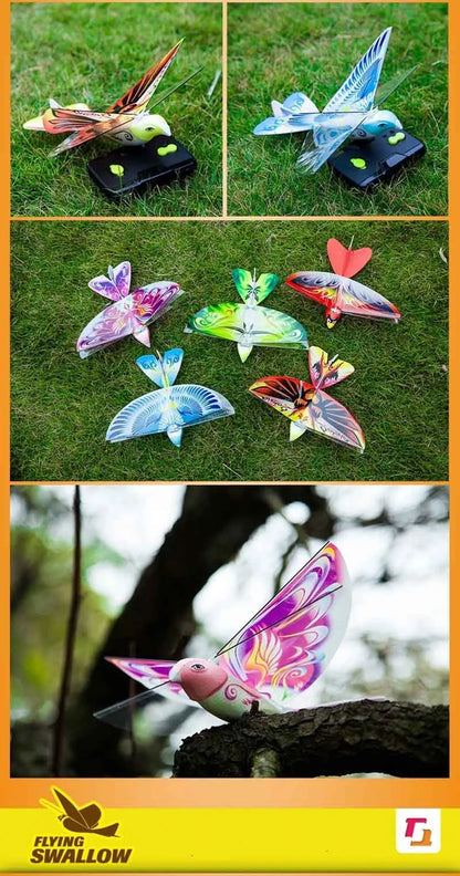 2.4GHz RC Plane RC Bird Remote Control Toys E-bird Flying Electronic Birds Mini RC Drone Toys for Birthday Gifts Boys Girls
