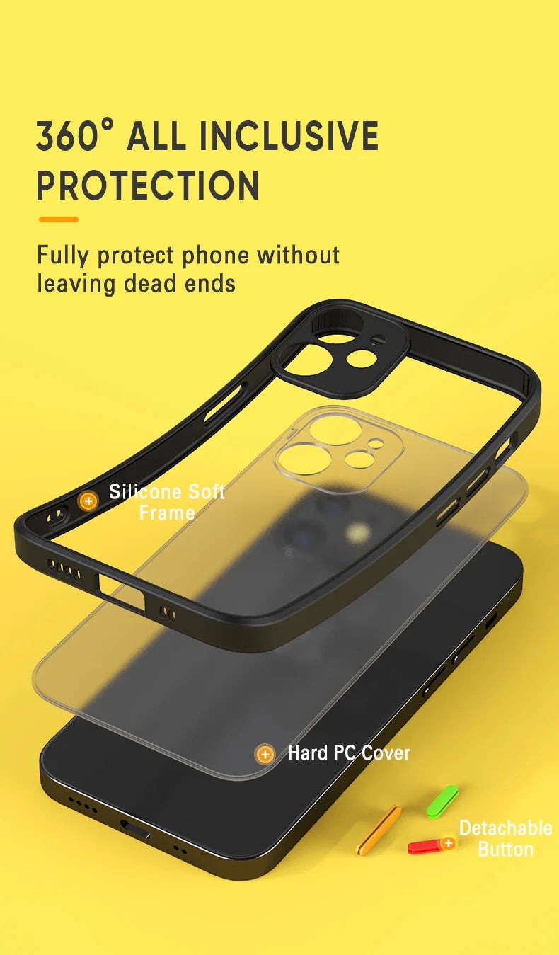 Funda de teléfono mate de piel de armadura de lujo para iPhone 11 12 13 14 15 Pro Xs Max X XR 6 6s 7 8 Plus SE 2020 13 mini funda dura para PC