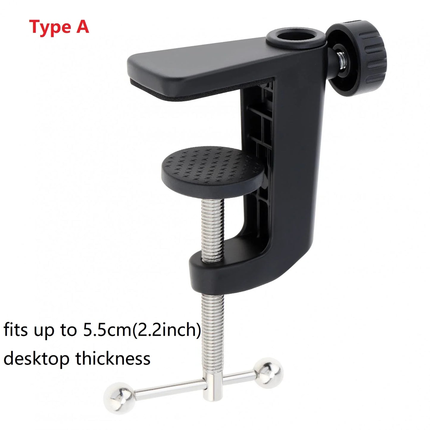 2-in-1 Heavy Duty Table Mounting Clamp, Metal Desktop Clamp, Microphone Clamp Holder for Microphone Suspension Boom Scissor Arm/Desk Lamp
