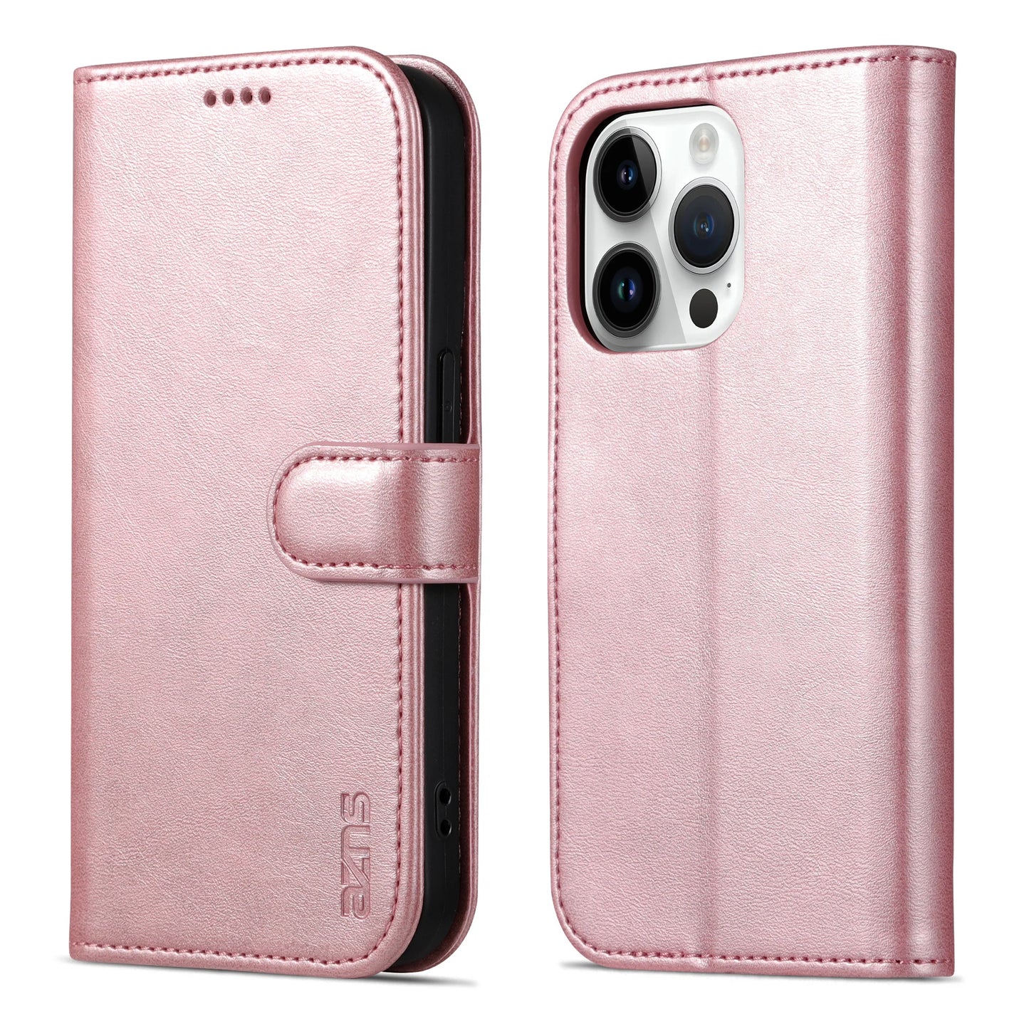 Funda para iPhone 13 15 Pro Max funda de teléfono con bolsillo para tarjetas para IPhone 14 12 11 XS 8Plus 7P 6P 13Pro SE2 Cartera de cuero genuino de alta calidad