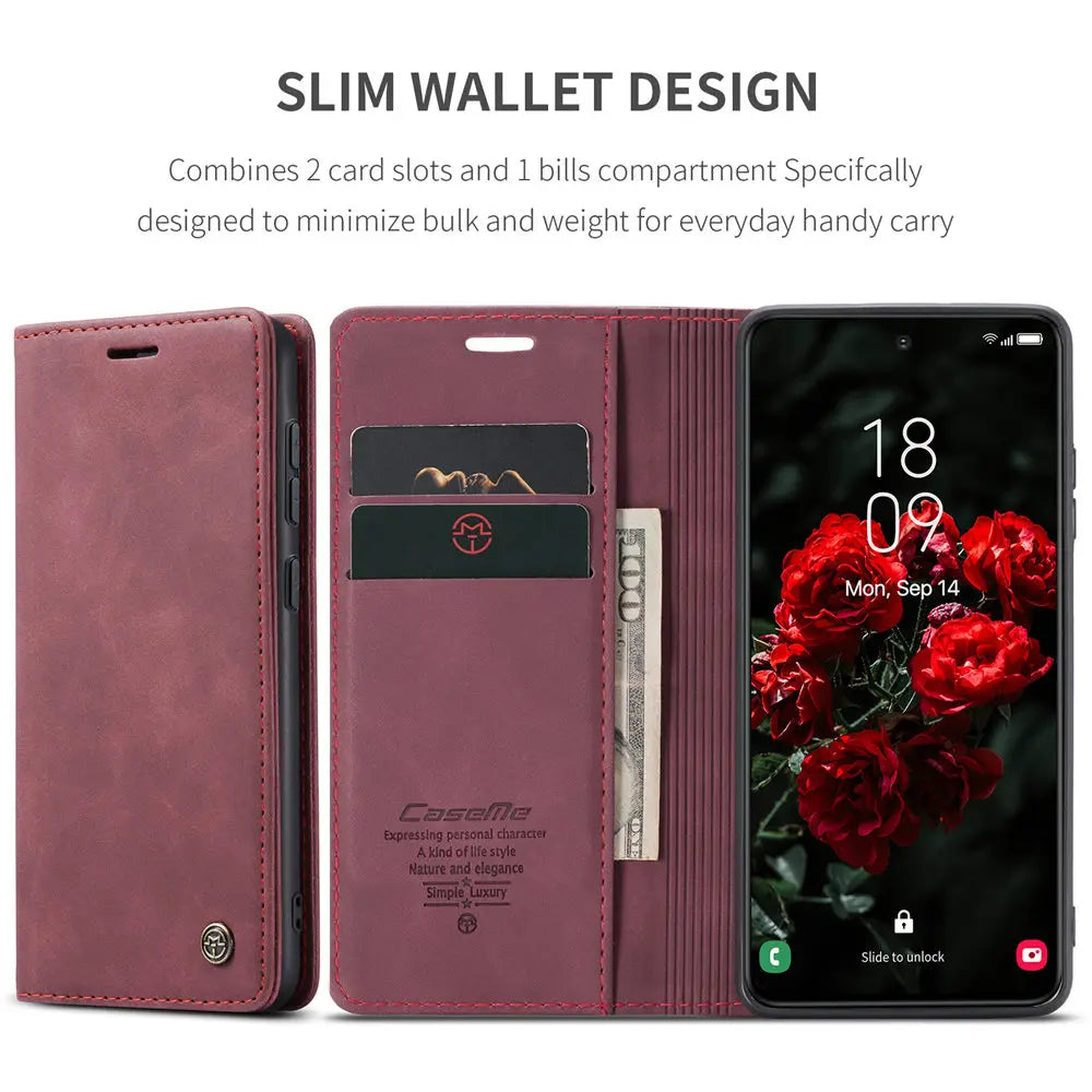 Funda de teléfono de cuero con tapa magnética S24FE para Samsung Galaxy S24 FE S24Plus Capa con ranura para tarjeta de crédito funda tipo billetera para Galaxy S24 Ultra