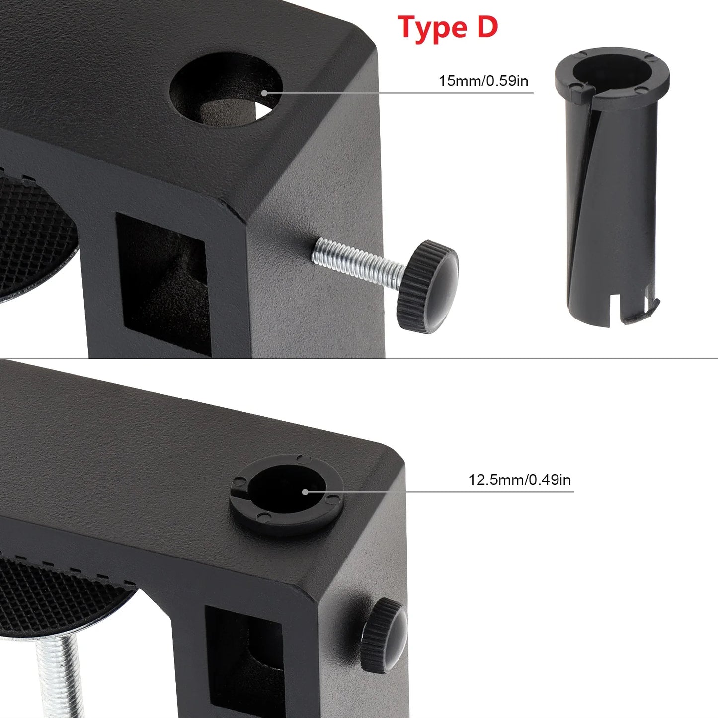 2-in-1 Heavy Duty Table Mounting Clamp, Metal Desktop Clamp, Microphone Clamp Holder for Microphone Suspension Boom Scissor Arm/Desk Lamp