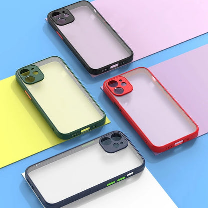 Funda de teléfono mate de piel de armadura de lujo para iPhone 11 12 13 14 15 Pro Xs Max X XR 6 6s 7 8 Plus SE 2020 13 mini funda dura para PC