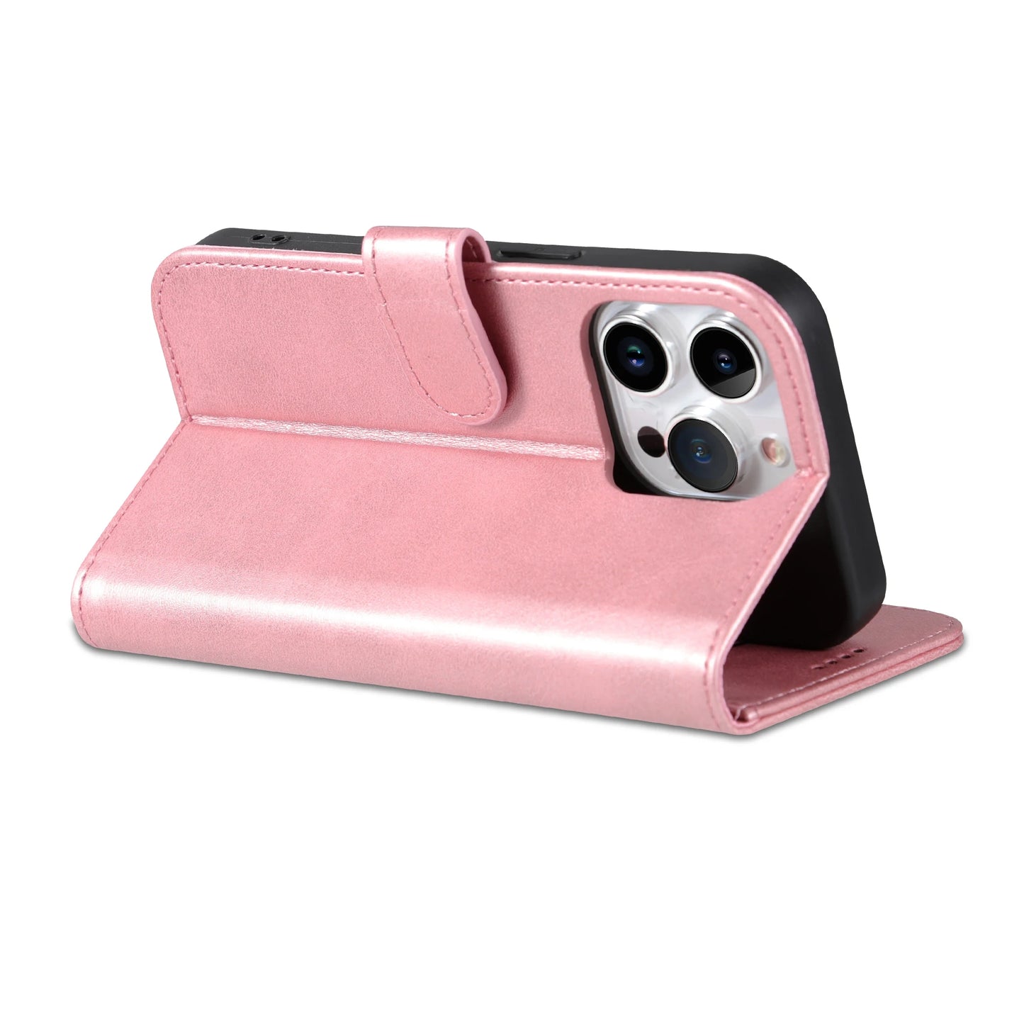 Funda para iPhone 13 15 Pro Max funda de teléfono con bolsillo para tarjetas para IPhone 14 12 11 XS 8Plus 7P 6P 13Pro SE2 Cartera de cuero genuino de alta calidad