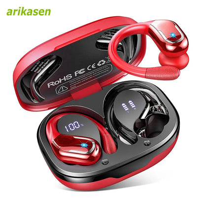 75Hrs Bluetooth 5.3 Headphones, IP7 Waterproof Wireless Earbuds with ENC Noise Cancelling Mic, Deep Bass for Sports, Workout and Gym