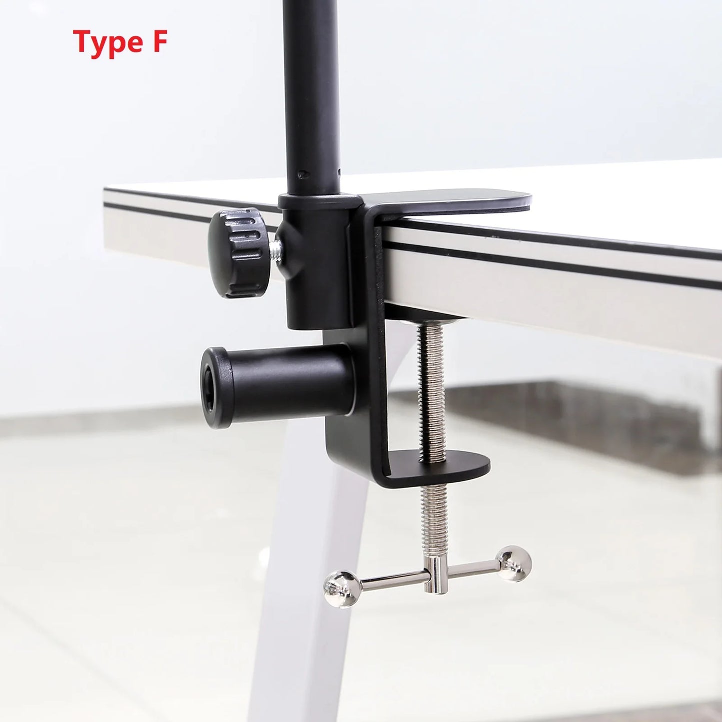 2-in-1 Heavy Duty Table Mounting Clamp, Metal Desktop Clamp, Microphone Clamp Holder for Microphone Suspension Boom Scissor Arm/Desk Lamp