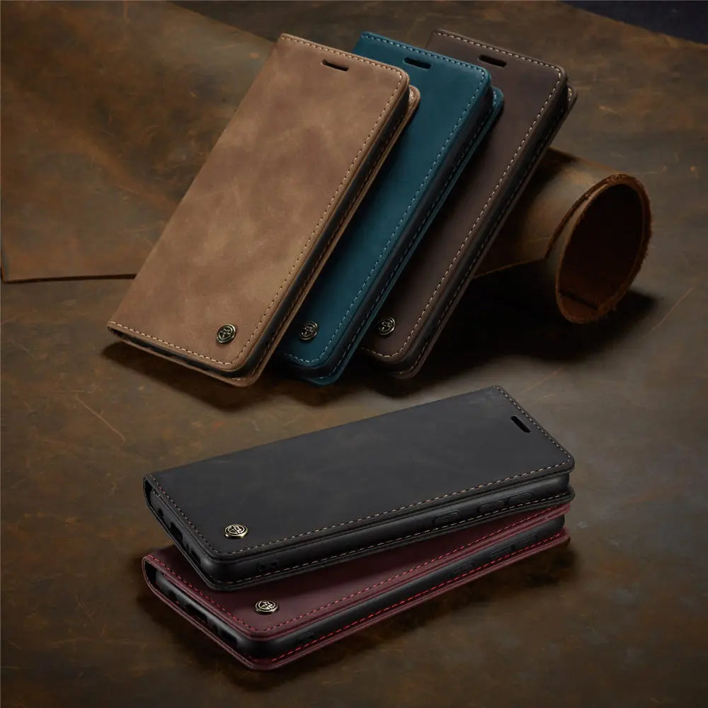 Funda de teléfono de cuero con tapa magnética S24FE para Samsung Galaxy S24 FE S24Plus Capa con ranura para tarjeta de crédito funda tipo billetera para Galaxy S24 Ultra