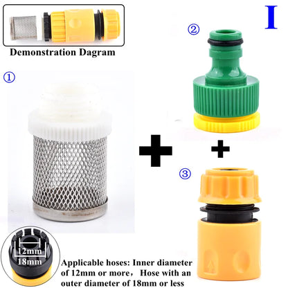1/2 3/4 Inch Garden Watering Filter Car Washer Irrigation Hose Filter Water Pipe Quick Connector Aquarium Water Pump Strainer