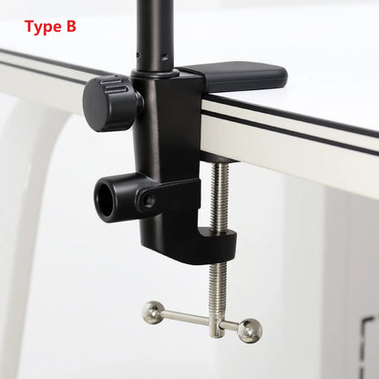 2-in-1 Heavy Duty Table Mounting Clamp, Metal Desktop Clamp, Microphone Clamp Holder for Microphone Suspension Boom Scissor Arm/Desk Lamp