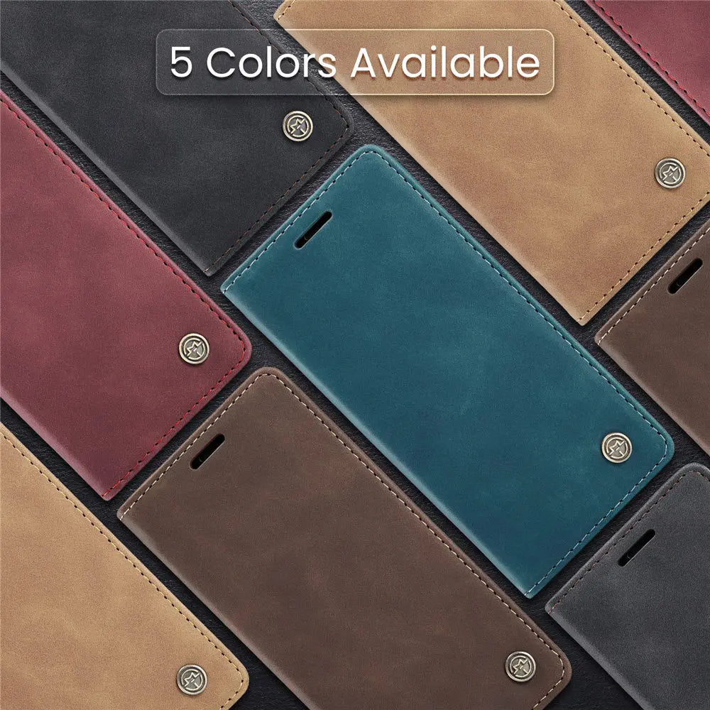 Funda de teléfono de cuero con tapa magnética S24FE para Samsung Galaxy S24 FE S24Plus Capa con ranura para tarjeta de crédito funda tipo billetera para Galaxy S24 Ultra
