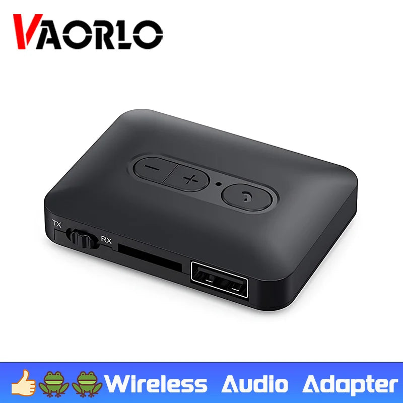 Transmisor receptor inalámbrico Bluetooth 5,4, adaptador de Audio estéreo HIFI AUX/U Disk/TF de 3,5mm con micrófono para Kit de coche, altavoz, PC y TV