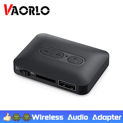 Transmisor receptor inalámbrico Bluetooth 5,4, adaptador de Audio estéreo HIFI AUX/U Disk/TF de 3,5mm con micrófono para Kit de coche, altavoz, PC y TV