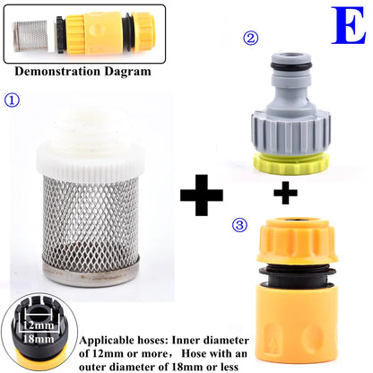 1/2 3/4 Inch Garden Watering Filter Car Washer Irrigation Hose Filter Water Pipe Quick Connector Aquarium Water Pump Strainer