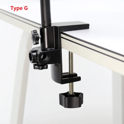 2-in-1 Heavy Duty Table Mounting Clamp, Metal Desktop Clamp, Microphone Clamp Holder for Microphone Suspension Boom Scissor Arm/Desk Lamp