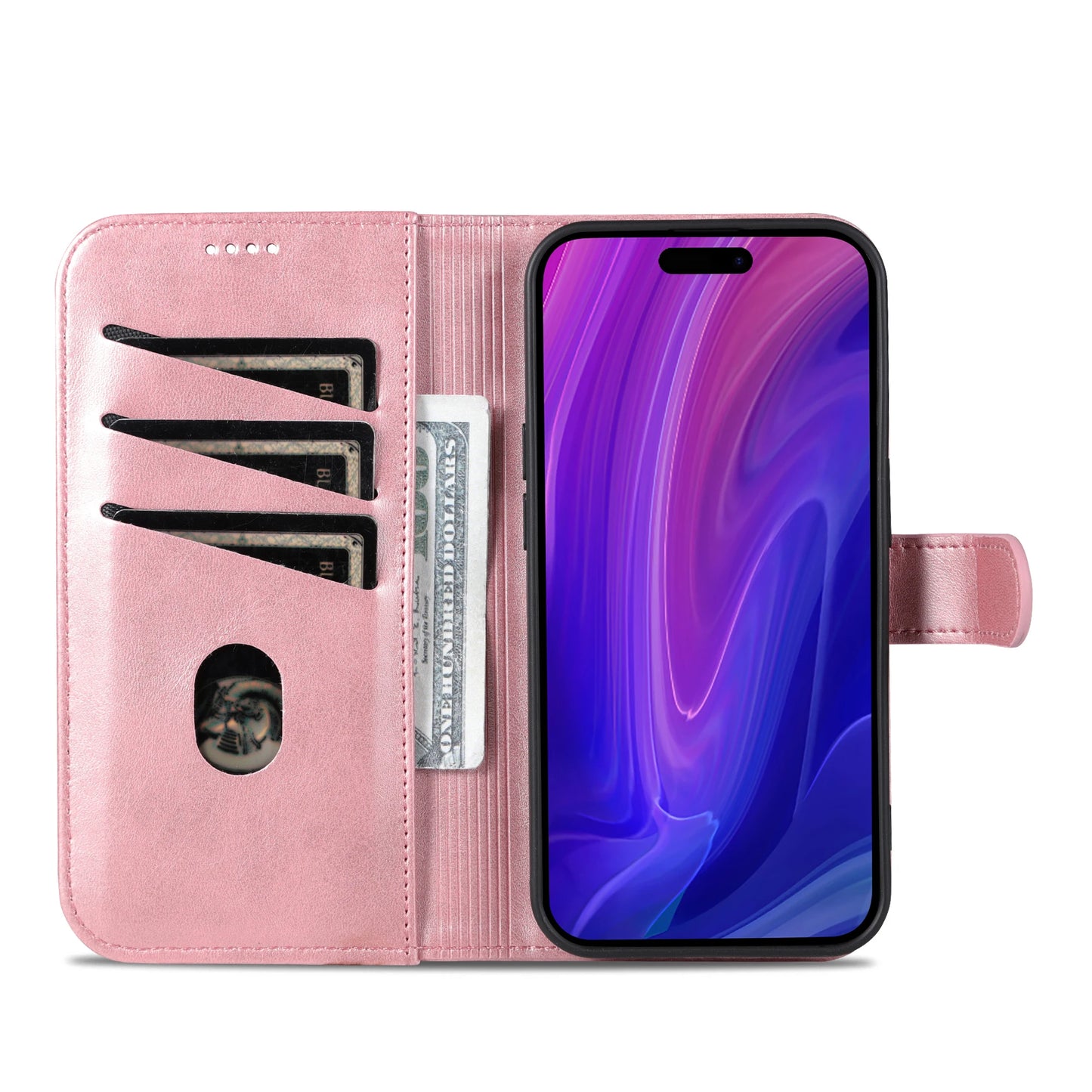 Funda para iPhone 13 15 Pro Max funda de teléfono con bolsillo para tarjetas para IPhone 14 12 11 XS 8Plus 7P 6P 13Pro SE2 Cartera de cuero genuino de alta calidad