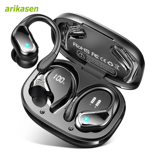 75Hrs Bluetooth 5.3 Headphones, IP7 Waterproof Wireless Earbuds with ENC Noise Cancelling Mic, Deep Bass for Sports, Workout and Gym