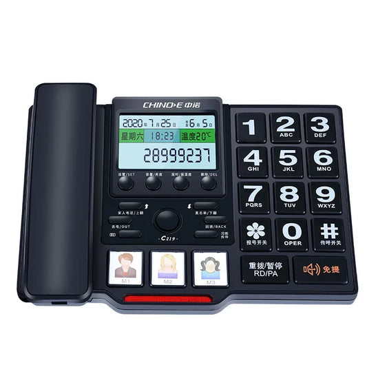 C219 Big Button Big Display for Seniors Call Display Hands-Free Speaker Home Landline Phone