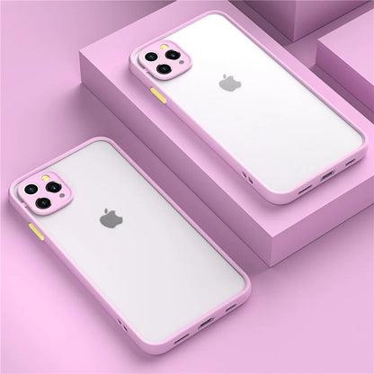 Funda de teléfono mate de piel de armadura de lujo para iPhone 11 12 13 14 15 Pro Xs Max X XR 6 6s 7 8 Plus SE 2020 13 mini funda dura para PC
