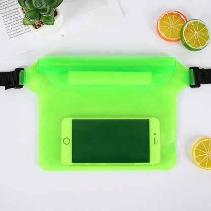 Riñonera impermeable de PVC para natación, funda de teléfono con Triple sellado para playa, fiestas acuáticas al aire libre, buceo a la deriva
