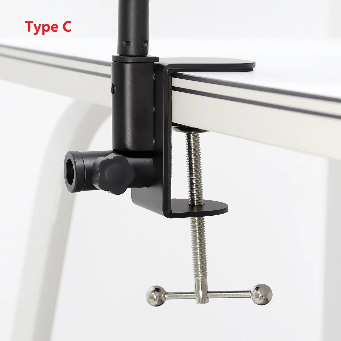 2-in-1 Heavy Duty Table Mounting Clamp, Metal Desktop Clamp, Microphone Clamp Holder for Microphone Suspension Boom Scissor Arm/Desk Lamp