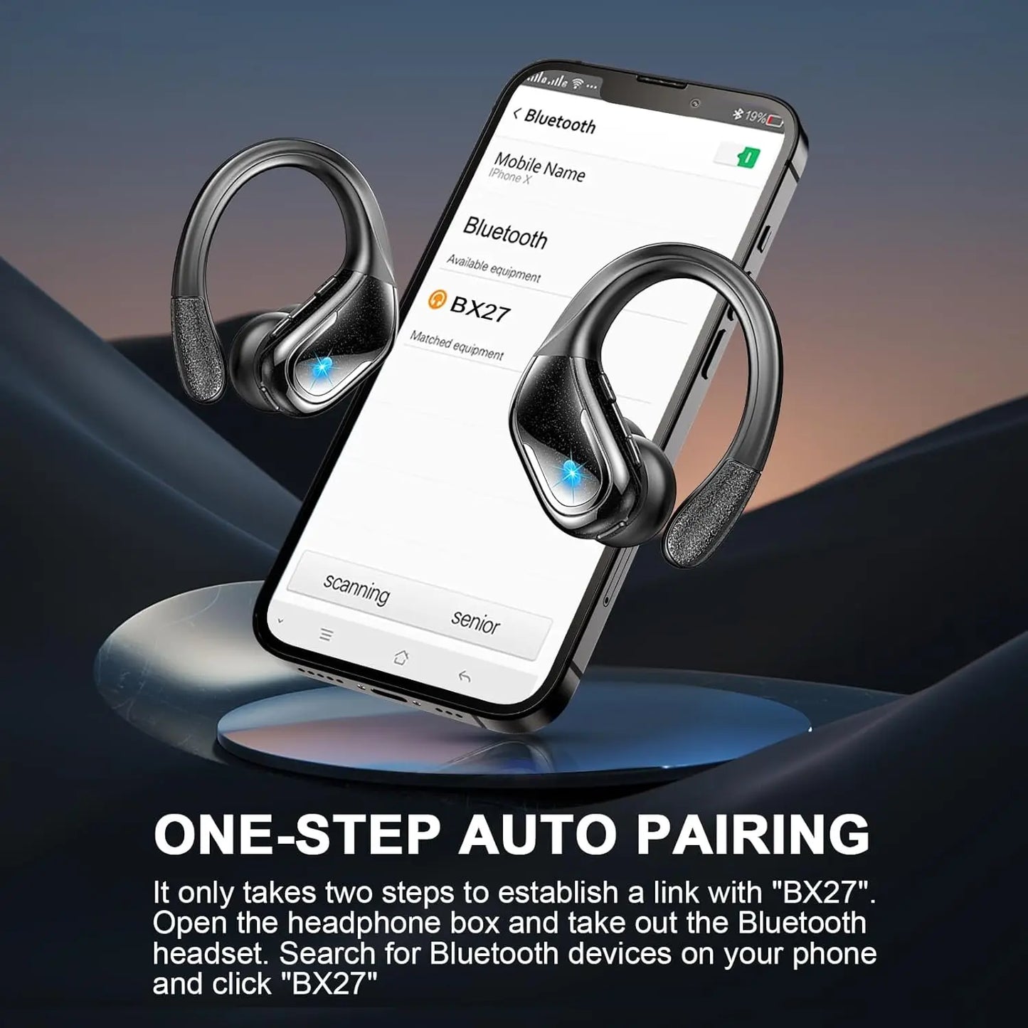 75Hrs Bluetooth 5.3 Headphones, IP7 Waterproof Wireless Earbuds with ENC Noise Cancelling Mic, Deep Bass for Sports, Workout and Gym