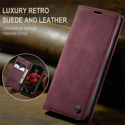 Funda de teléfono de cuero con tapa magnética S24FE para Samsung Galaxy S24 FE S24Plus Capa con ranura para tarjeta de crédito funda tipo billetera para Galaxy S24 Ultra