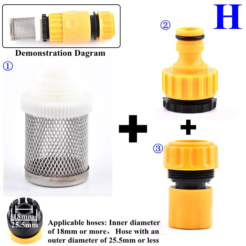 1/2 3/4 Inch Garden Watering Filter Car Washer Irrigation Hose Filter Water Pipe Quick Connector Aquarium Water Pump Strainer
