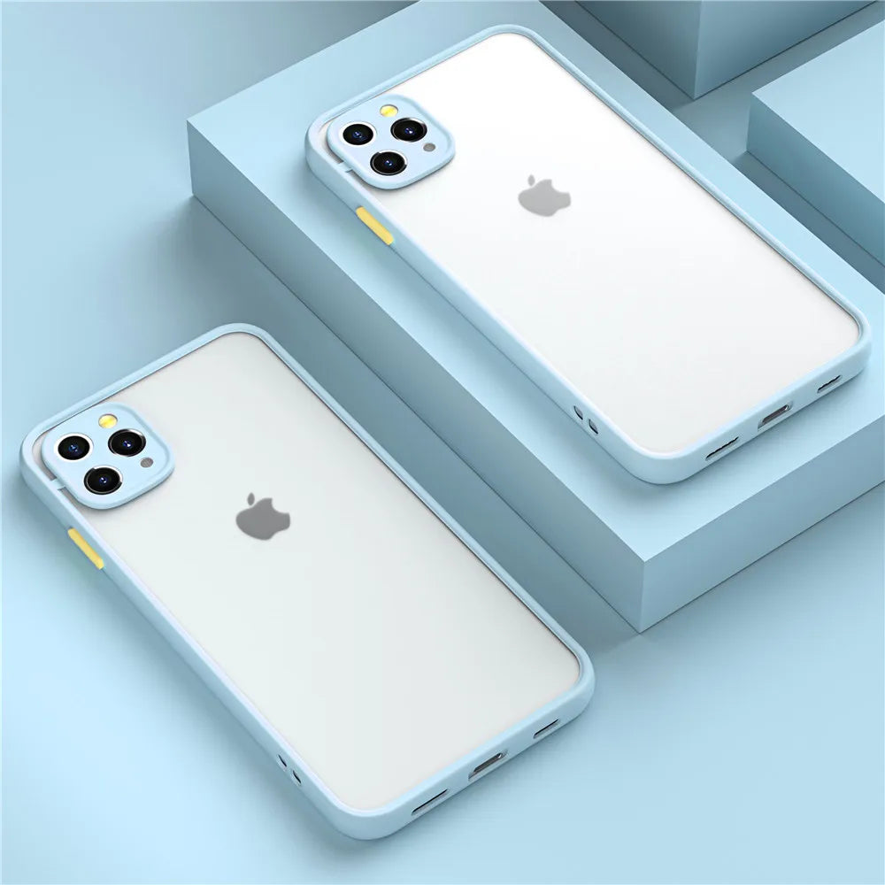 Funda de teléfono mate de piel de armadura de lujo para iPhone 11 12 13 14 15 Pro Xs Max X XR 6 6s 7 8 Plus SE 2020 13 mini funda dura para PC