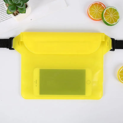 Riñonera impermeable de PVC para natación, funda de teléfono con Triple sellado para playa, fiestas acuáticas al aire libre, buceo a la deriva