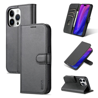 Funda para iPhone 13 15 Pro Max funda de teléfono con bolsillo para tarjetas para IPhone 14 12 11 XS 8Plus 7P 6P 13Pro SE2 Cartera de cuero genuino de alta calidad