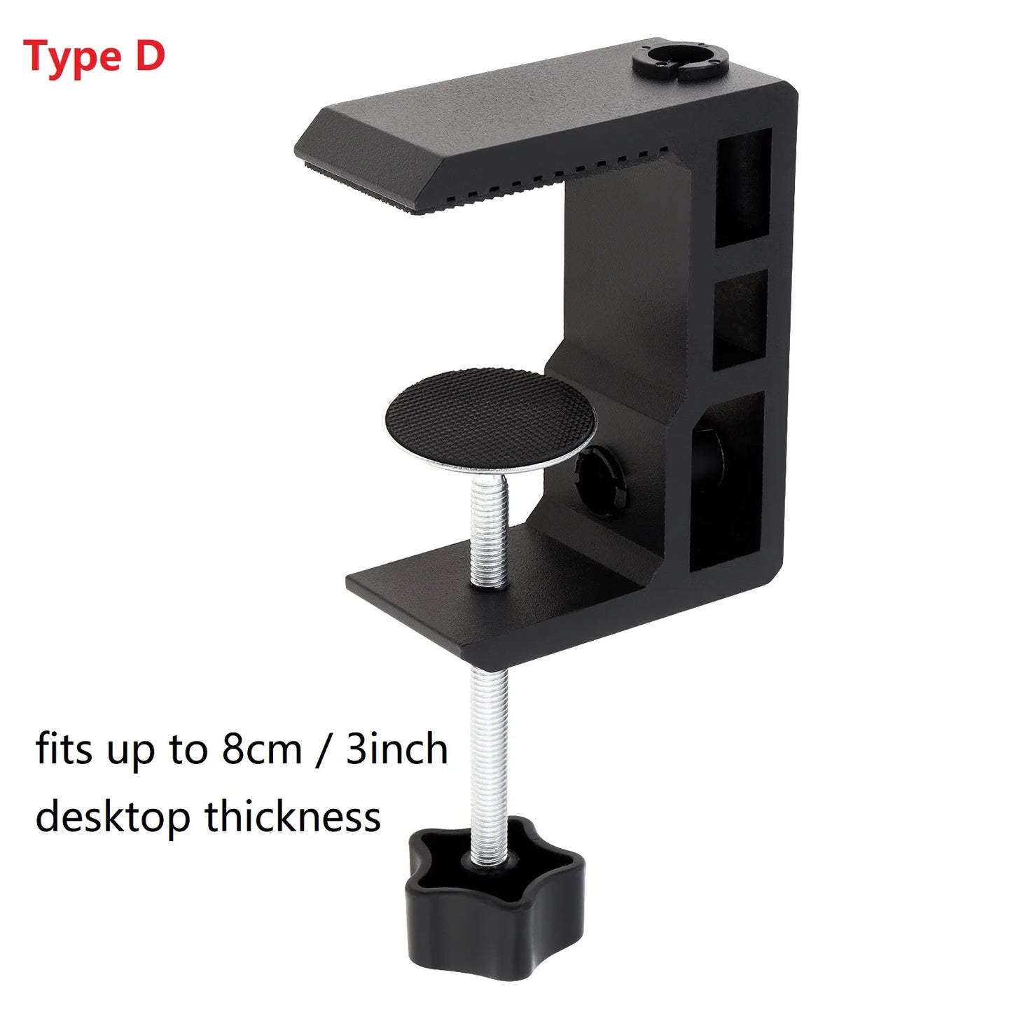 2-in-1 Heavy Duty Table Mounting Clamp, Metal Desktop Clamp, Microphone Clamp Holder for Microphone Suspension Boom Scissor Arm/Desk Lamp