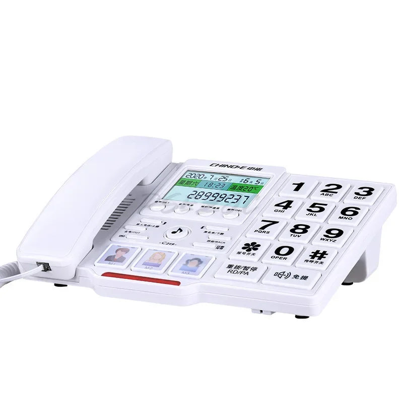 C219 Big Button Big Display for Seniors Call Display Hands-Free Speaker Home Landline Phone