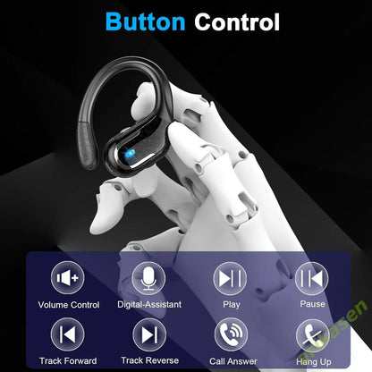 75Hrs Bluetooth 5.3 Headphones, IP7 Waterproof Wireless Earbuds with ENC Noise Cancelling Mic, Deep Bass for Sports, Workout and Gym