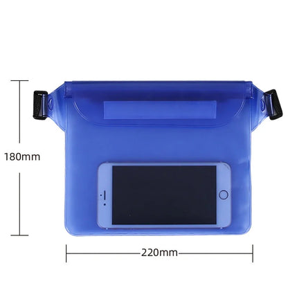 Riñonera impermeable de PVC para natación, funda de teléfono con Triple sellado para playa, fiestas acuáticas al aire libre, buceo a la deriva