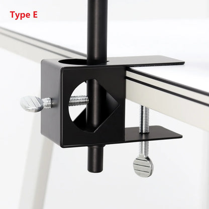 2-in-1 Heavy Duty Table Mounting Clamp, Metal Desktop Clamp, Microphone Clamp Holder for Microphone Suspension Boom Scissor Arm/Desk Lamp