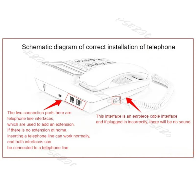 C219 Big Button Big Display for Seniors Call Display Hands-Free Speaker Home Landline Phone