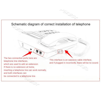 C219 Big Button Big Display for Seniors Call Display Hands-Free Speaker Home Landline Phone