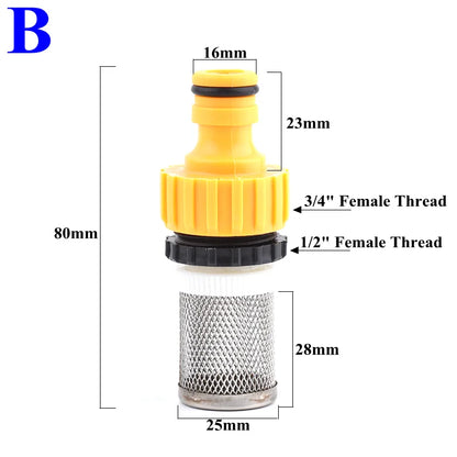 1/2 3/4 Inch Garden Watering Filter Car Washer Irrigation Hose Filter Water Pipe Quick Connector Aquarium Water Pump Strainer