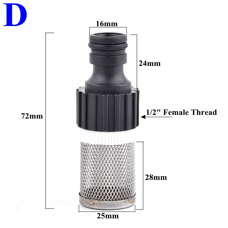 1/2 3/4 Inch Garden Watering Filter Car Washer Irrigation Hose Filter Water Pipe Quick Connector Aquarium Water Pump Strainer