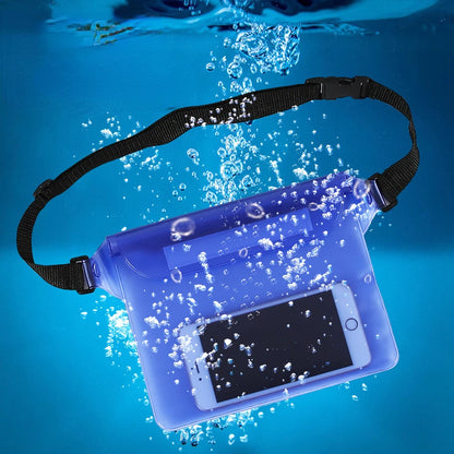 Riñonera impermeable de PVC para natación, funda de teléfono con Triple sellado para playa, fiestas acuáticas al aire libre, buceo a la deriva