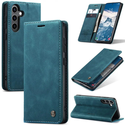 Funda de teléfono de cuero con tapa magnética S24FE para Samsung Galaxy S24 FE S24Plus Capa con ranura para tarjeta de crédito funda tipo billetera para Galaxy S24 Ultra