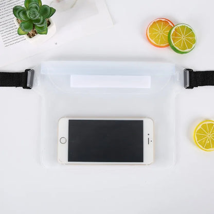 Riñonera impermeable de PVC para natación, funda de teléfono con Triple sellado para playa, fiestas acuáticas al aire libre, buceo a la deriva