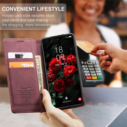 Funda de teléfono de cuero con tapa magnética S24FE para Samsung Galaxy S24 FE S24Plus Capa con ranura para tarjeta de crédito funda tipo billetera para Galaxy S24 Ultra