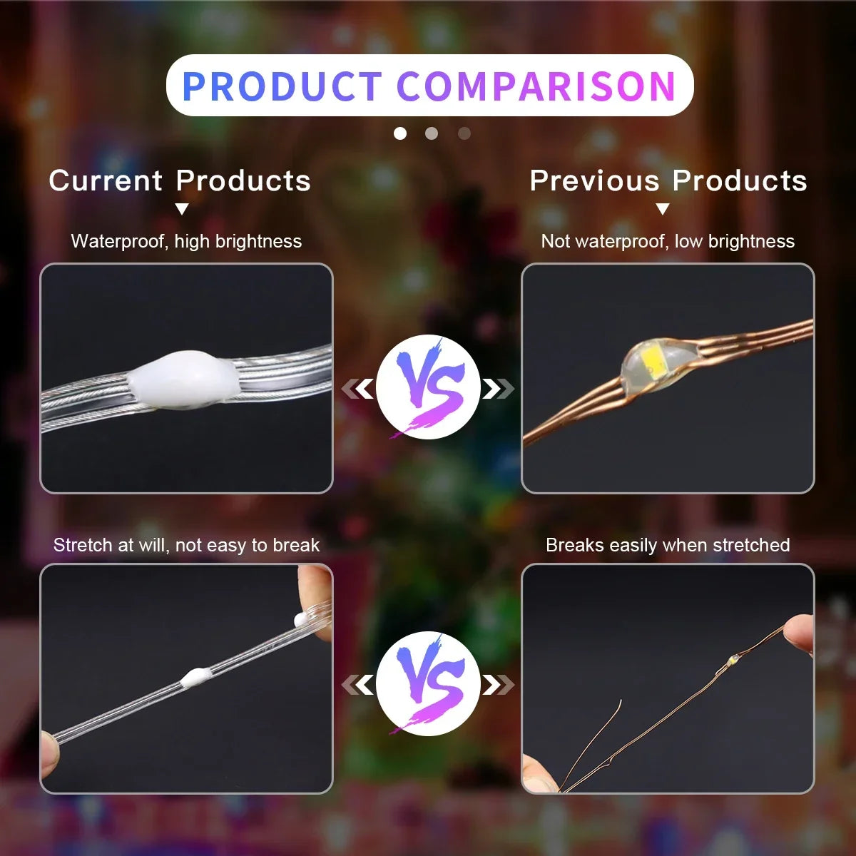 20M RGBIC USB 5V LED String Light Bluetooth Music App WS2812 Programmable DIY Fairy Lights Birthday Party Garland Christmas Decoration