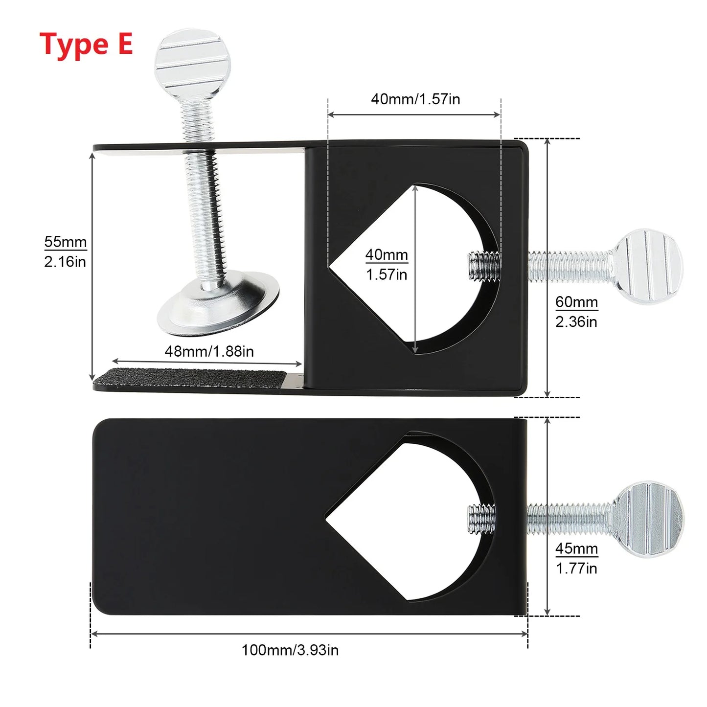 2-in-1 Heavy Duty Table Mounting Clamp, Metal Desktop Clamp, Microphone Clamp Holder for Microphone Suspension Boom Scissor Arm/Desk Lamp