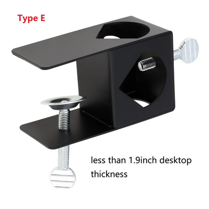 2-in-1 Heavy Duty Table Mounting Clamp, Metal Desktop Clamp, Microphone Clamp Holder for Microphone Suspension Boom Scissor Arm/Desk Lamp